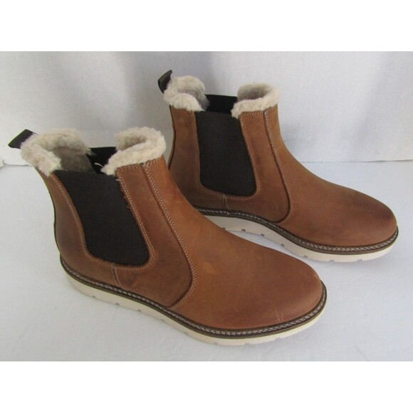 NWOB Alpine Design Brown Italian Leather Chelsea Blaze Ankle Boots Size 8.5 - Picture 1 of 6